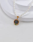 Ancient Coin Pearl Necklace - ORE Jewelry