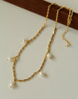 Baroque Pearl Multi-Charm Chain Necklace 18k Gold Vermeil
