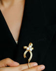 Bow Freshwater Pearl Brooches - floysun