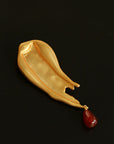 Brushstroke Red Agate Brooch - floysun