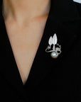 Christmas Deer Seawater Mapei Pearl Brooch - floysun