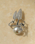Christmas Deer Seawater Mapei Pearl Brooch - floysun