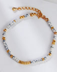 Crushed Magnesite Adjustable Bracelet - ORE Jewelry