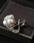 Diamond Swan Baroque Pearl Brooch - floysun