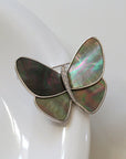 Elegant Gray Mother of Pearl Butterfly Brooch - floysun