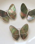 Elegant Gray Mother of Pearl Butterfly Brooch - floysun