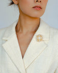 Fashion Rock Sugar White Crystal Brooch - floysun