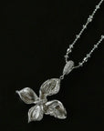 French Luxe Brushed Metal Butterfly Necklace