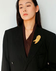 Golden Silver Stroke Artistic Brooch - floysun