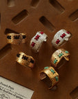 Handcrafted Color-Thread Open C-Ring