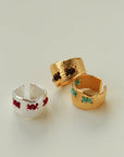 Handcrafted Color-Thread Open C-Ring