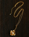 Handcrafted Pearl Flower Necklace with Freshwater Pearl