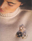 Lucky Clover Black Agate Brooch - floysun
