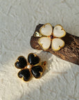 Lucky Clover Black Agate Brooch - floysun