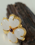 Lucky Clover White Crystal Brooch - floysun