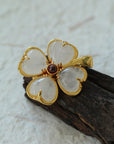 Lucky Clover White Crystal Brooch - floysun