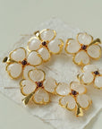 Lucky Clover White Crystal Brooch - floysun