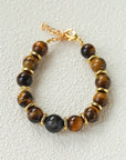 Maillard Tiger’s Eye Beaded Bracelet Obsidian Beaded Bracelet
