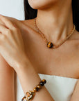 Maillard Tone Tiger’s Eye Chian Necklace