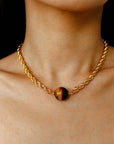 Maillard Tone Tiger’s Eye Chian Necklace