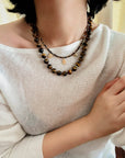 Mini Faceted Tiger’s Eye Pendant Necklace - floysun