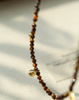 Mini Faceted Tiger’s Eye Pendant Necklace - floysun