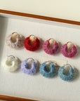 Morandi Fuzzy Yarn Hoop Earrings