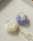Morandi Fuzzy Yarn Hoop Earrings