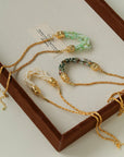 Natural Stone Multi-Layer Twist “Smile” Necklace