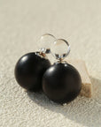 New Oriental Ebony Double-Sphere Stud Earrings