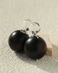 New Oriental Ebony Double-Sphere Stud Earrings
