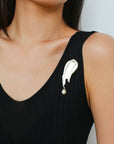 Paint Pen Paint Water Drop Pearl Brooch - floysun