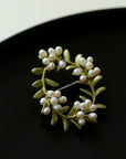Peach Blossom Wreath Brooch (Pre-sale arrives within 7 days） - floysun