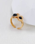 Retro Black Onyx Adjustable Ring - ORE Jewelry