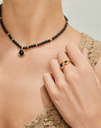 Retro Black Onyx Adjustable Ring - ORE Jewelry