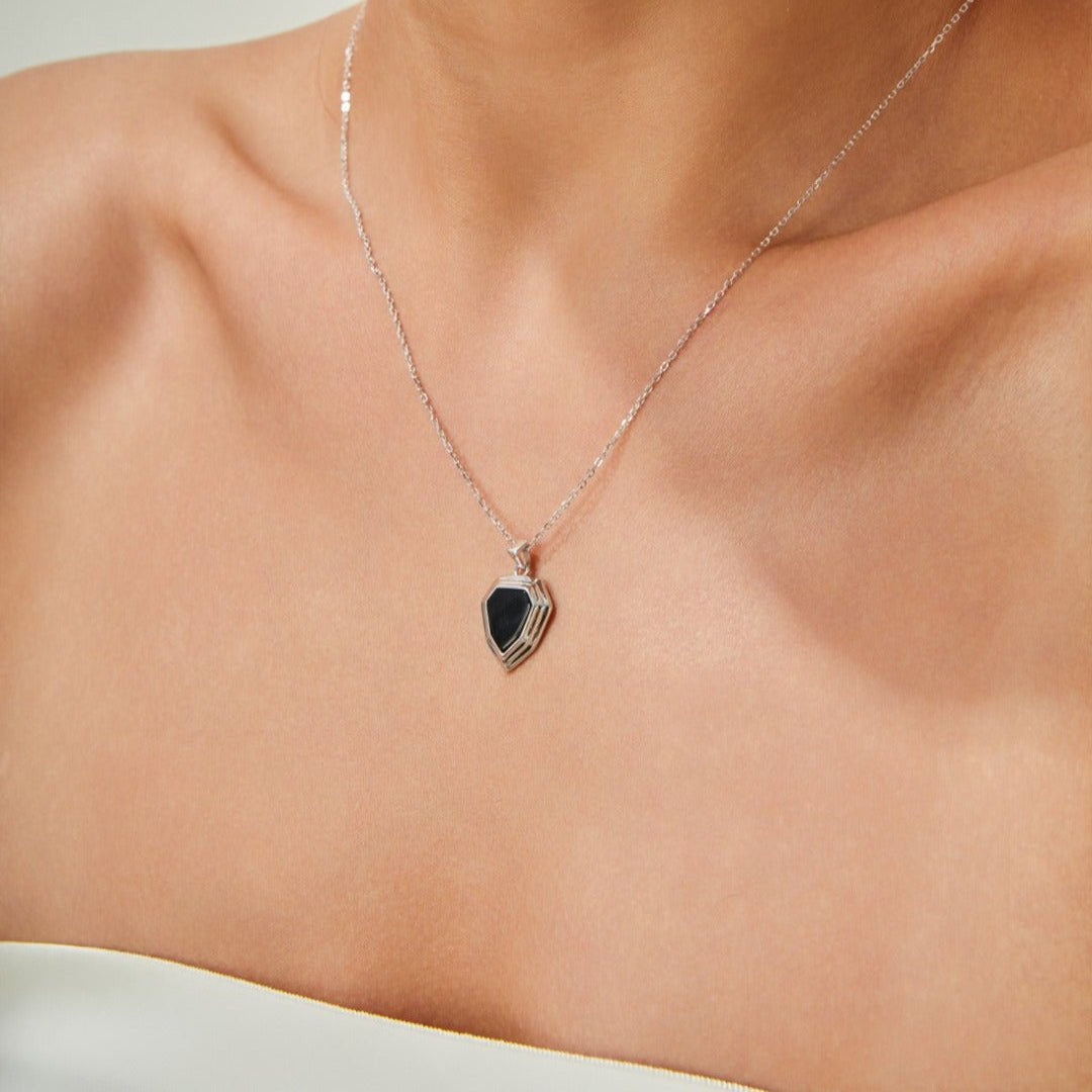 Shield Black Onyx Pendant - ORE Jewelry