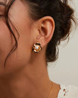 Silver Floral Petal Pearl Earrings - ORE Jewelry