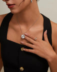 Silver Starburst Zircon Pendant Necklace - ORE Jewelry