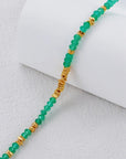 Silver Vintage Green Agate Bracelet - ORE Jewelry