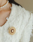 Sunflower Pearl Brooches - floysun