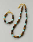 Tiger Eye & Turquoise Layered Bracelet - floysun