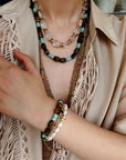 Tiger Eye & Turquoise Layered Bracelet - floysun
