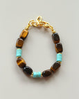 Tiger Eye & Turquoise Layered Bracelet - floysun