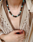 Tiger Eye & Turquoise Layered Necklace - floysun
