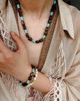 Tiger Eye & Turquoise Layered Necklace - floysun