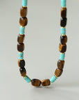 Tiger Eye & Turquoise Layered Necklace - floysun