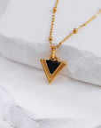 Triangle Classic Black Onyx Pendant - ORE Jewelry