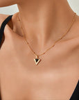 Triangle Classic Black Onyx Pendant - ORE Jewelry