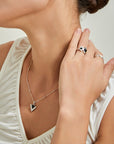 Triangle Classic Black Onyx Pendant - ORE Jewelry