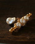 Vintage Baroque Pearl Curve Brooch - floysun
